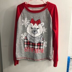 The Children's Place Red and Gray Long Sleeve Tee
